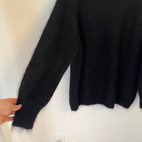 Vintage Gap Mohair Blend Crewneck Sweater M Y2K Oversize Minimalist Black Grunge - Picture 7 of 10